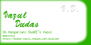 vazul dudas business card